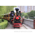 Amusement park rides outdoor steam track train